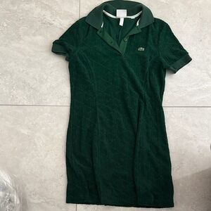 Lacoste Women's Dark Green Textured Mini Dress